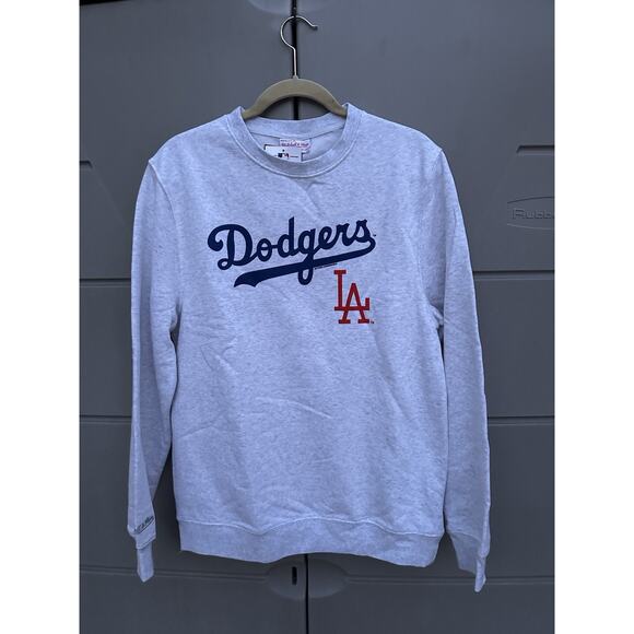 Mitchell And Ness Los Angeles Dodgers Men’s Crewneck Sweatshirt Retro Sz M Grey - Picture 2 of 10